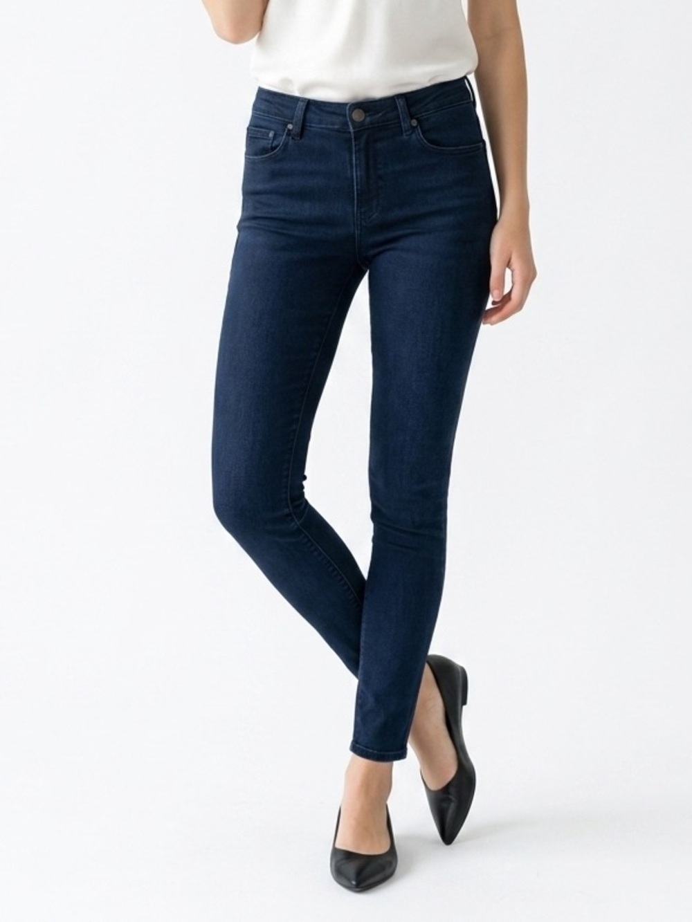 L'AGENCE Margot Skinny Jeans Womens 25 Navy Excellent High Rise Metro 2294MCT